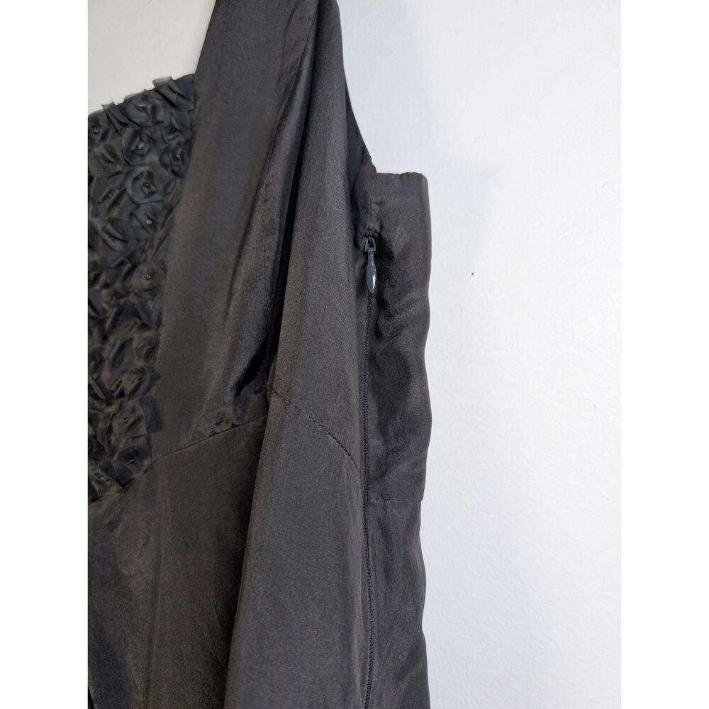 Eileen Fisher Habutai Silk Tunic Top Bark Gray Rosette Petite Small Quiet Luxury - Picture 6 of 7